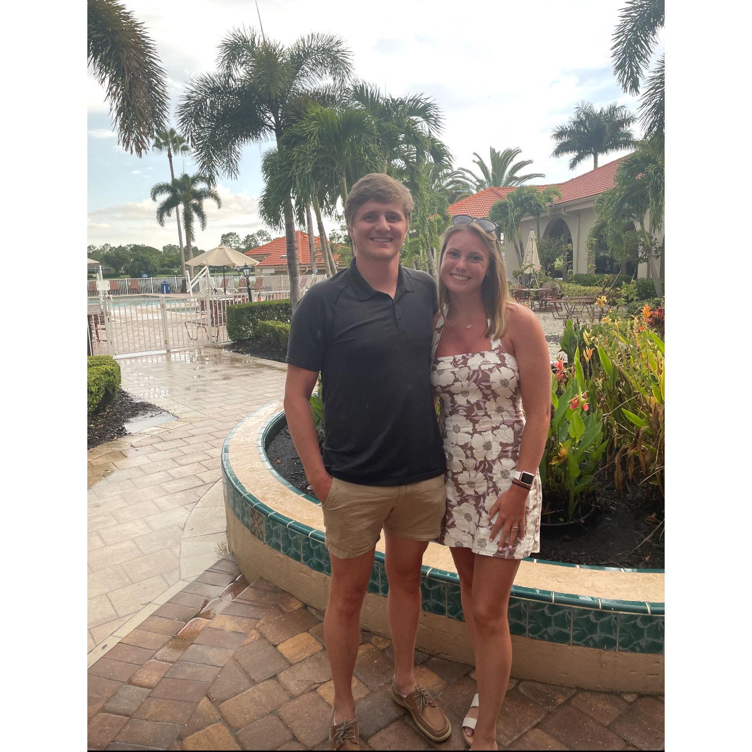 Visiting Meemaw and Peepaw again, 2022. Recreated the same photo from the first time visiting Florida.