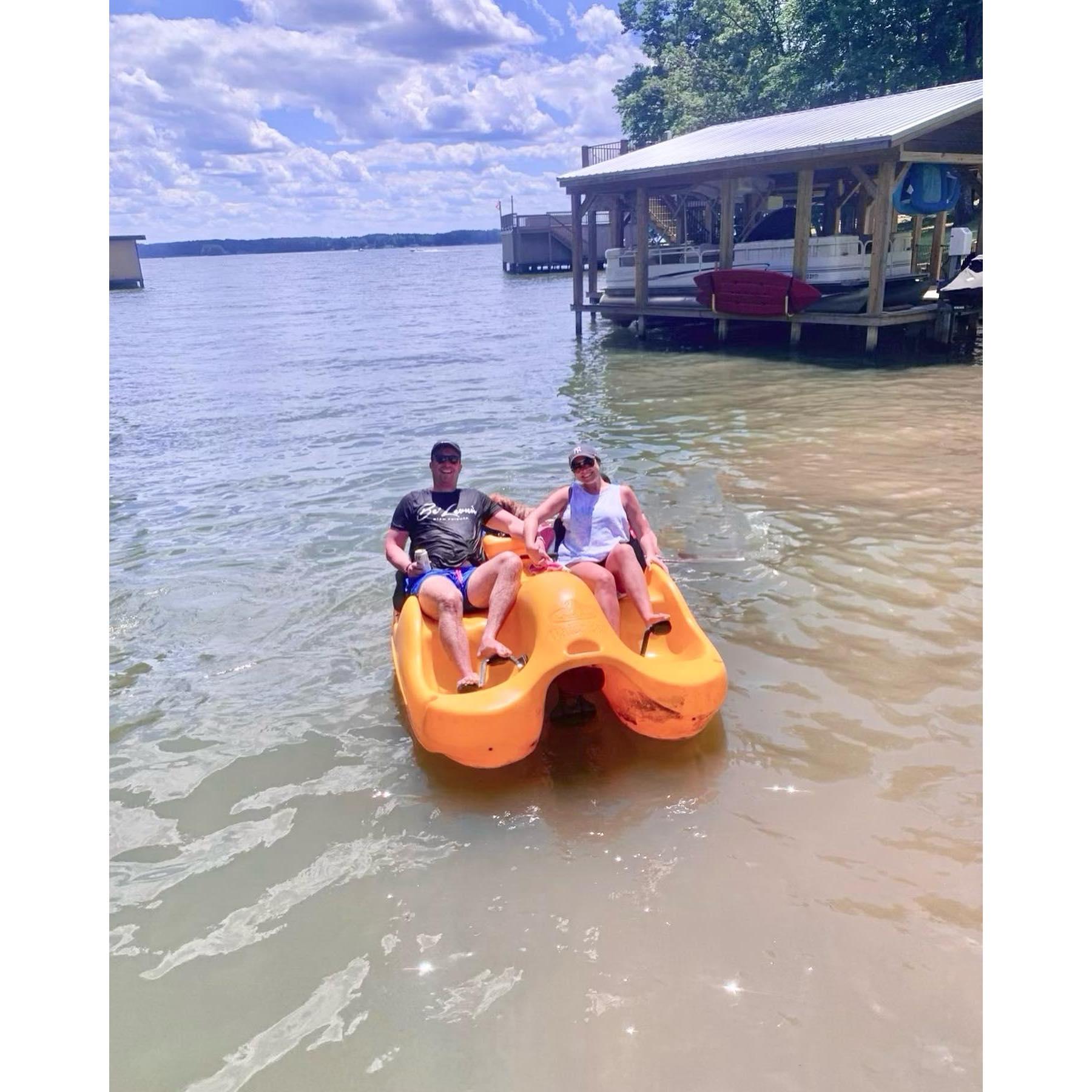 Our first trip to Lake Gaston. Thank you Silcox family!