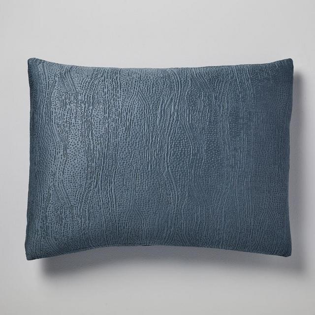 TENCEL™ Cotton Matelasse Standard Sham, Stormy Blue