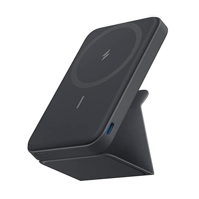 Anker 622 Magnetic Battery (MagGo) Upgraded Version, 5,000mAh Foldable Magnetic Wireless Portable Charger and USB-C (On The Side), Only for iPhone 14/13/12 Series (Interstellar Gray)