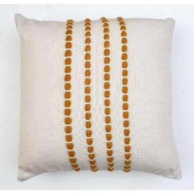 20"x20" Wanda Yarn Stitch Woven Cotton Pillow - Decor Therapy