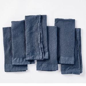 Organic Waffle Kitchen Towels, Set of 6
