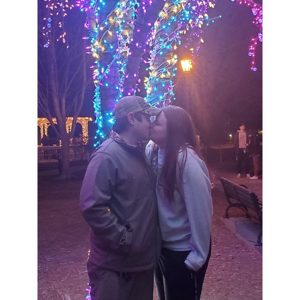 Courtney and Zac at the magic tree