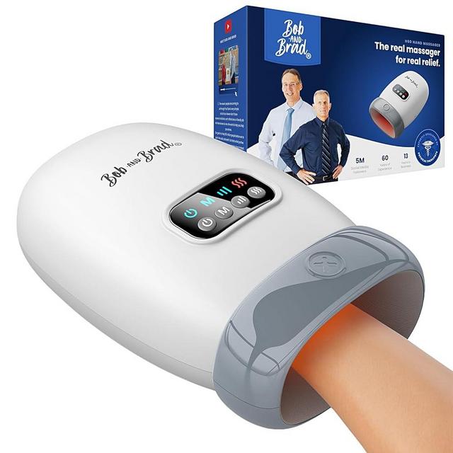 BOB AND BRAD Hand Massager with Heat and Compression, FSA-HSA Eligible, H60 Cordless Hand Massager for Arthritis and Carpal Tunnel, Pain Relief Heated Wrist Finger Massage, 5 Intensity Settings