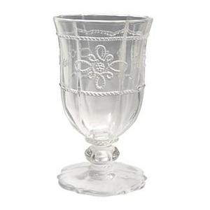 JuliskaColette Hand Pressed Glass Footed Goblet