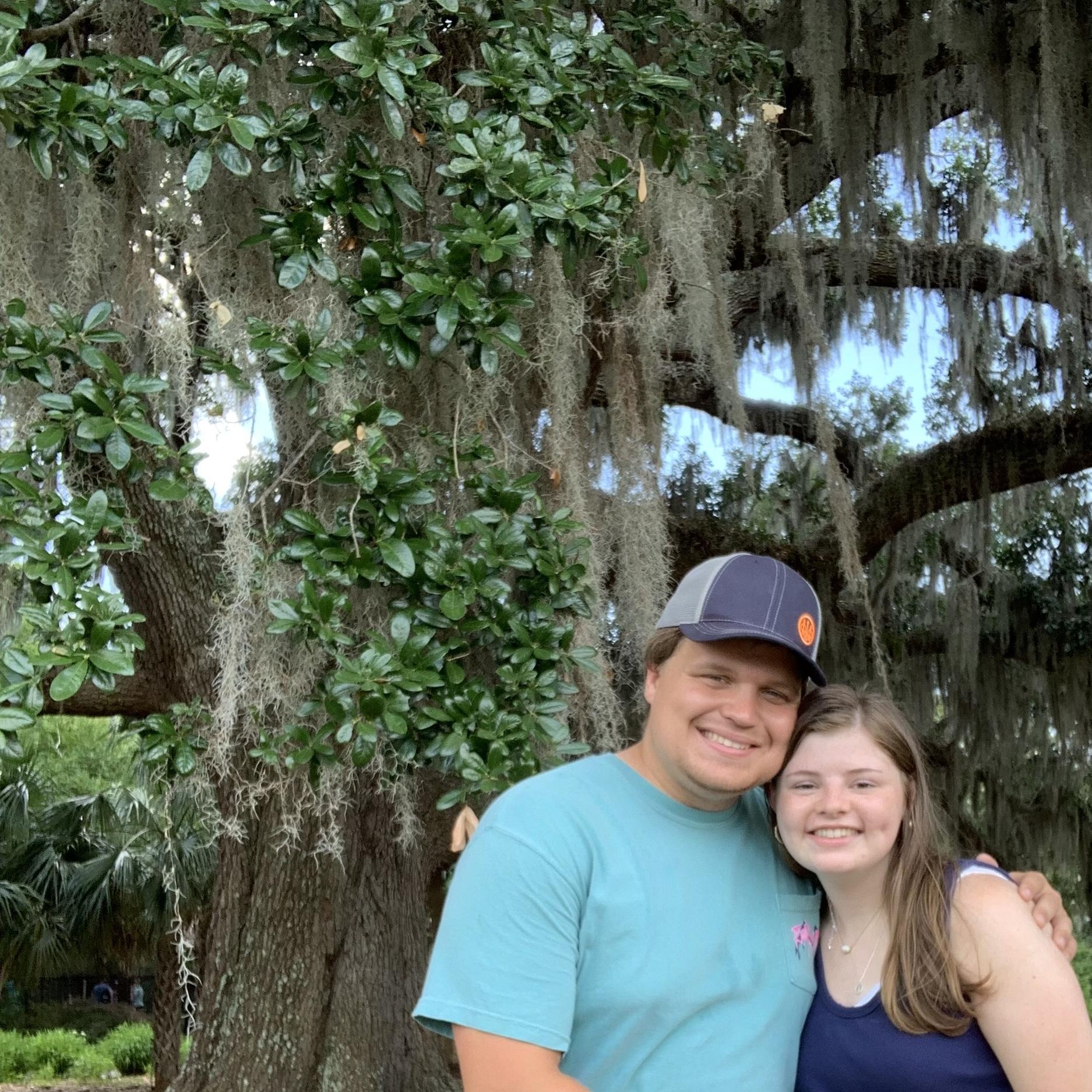 Spring 2021:
Our first ever road trip was to Wilmington, NC after John asked Sydney to be official.
Our first stop: Airlie Gardens, then the beach!
