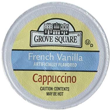 Grove Square Cappuccino, French Vanilla, 50 Single Serve Cups (Packaging May Vary)
