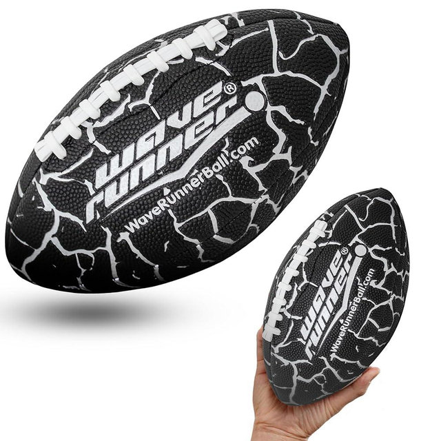 Wave Runner Grip It Waterproof Junior Size Football, 9.25 Size, Durable & Double Laced, Perfect for Beach Accessories, Kids Games, Pool Toys, Outdoor Games, All-Weather Indoor & Outdoor Play
