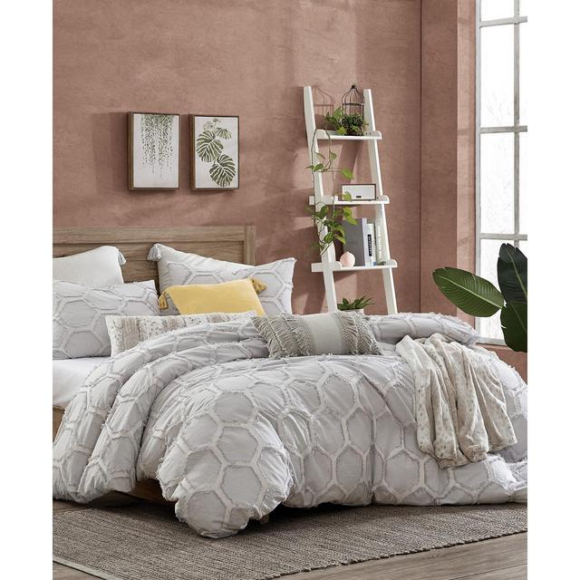 Peri Home Clipped Honeycomb 3 Pieces Comforter Set, Full/Queen