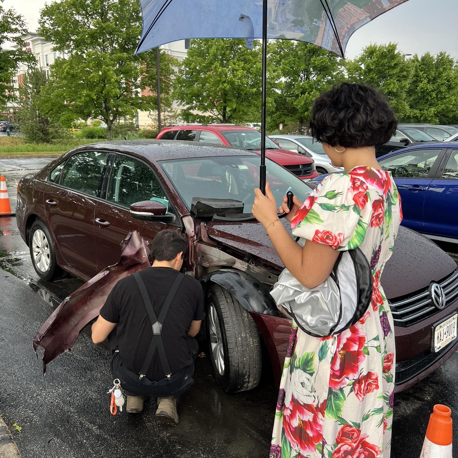 Jacob fixing Jolie’s car