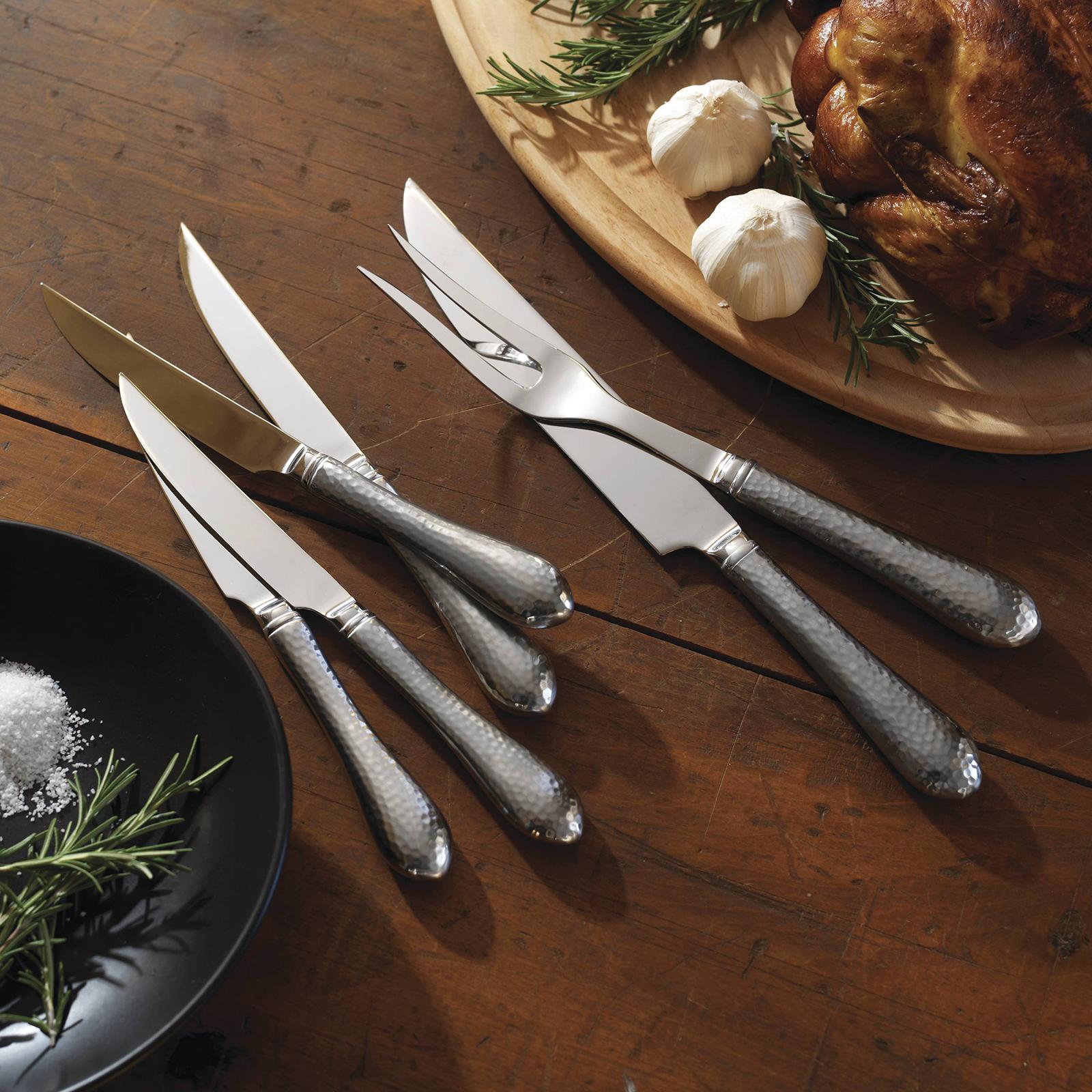 Heirloom Hammered Steak Knife Set - Old World Style –