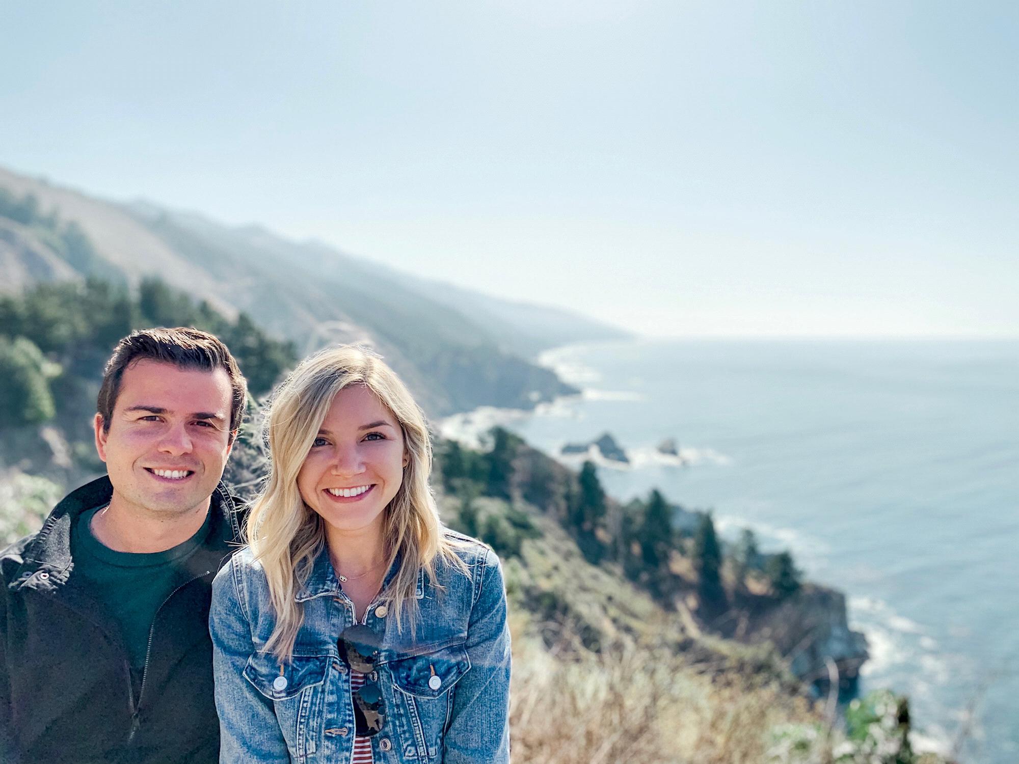 Pacific Coast Highway road trip in October 2019. Engagement celebrations continued down the coast of California with two of our best friends!
