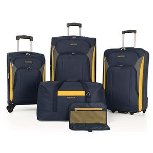 Randa luggage - Nautica Open Seas 5 Piece Luggage-Set, Navy/yellow