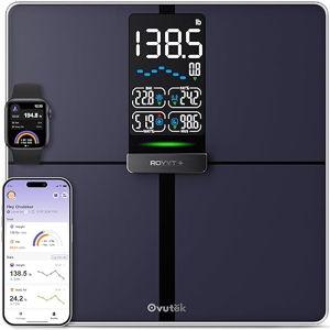 Ovutek Professional Smart Scale for Body Weight, BMI, Body Fat, Muscle Mass, Highly Accurate Body Composition Weighing Machine, Bathroom Digital Scale Large Display Sync with Fitness App, 450lb