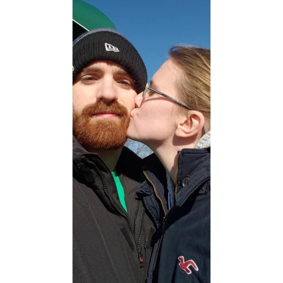 One of our favorite things to do is play with our pups at the dog park... (: