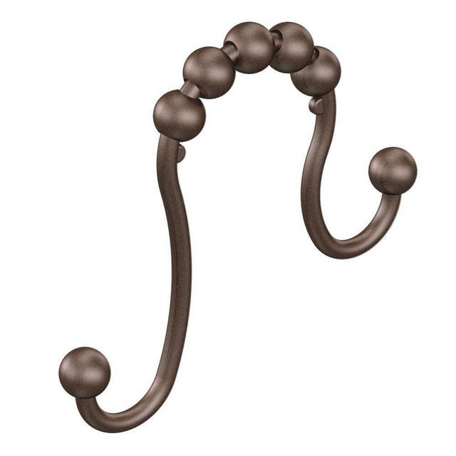 Moen SR2201OWB Shower Curtain Rings (Pack of 12), Bronze