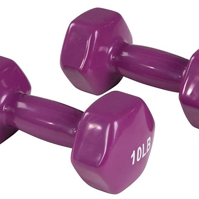 Amazon Basics Vinyl Dumbbell Weight Pair, Set of 2