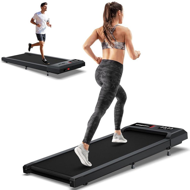WELLFIT 10% Incline Walking Pad, 3HP 4MPH/7.6MPH 265/350 lb+ Capacity Treadmills for Home, Wide Running Area Treadmill with Mute Remote, APP and Console Control for Small Space, No Assemble