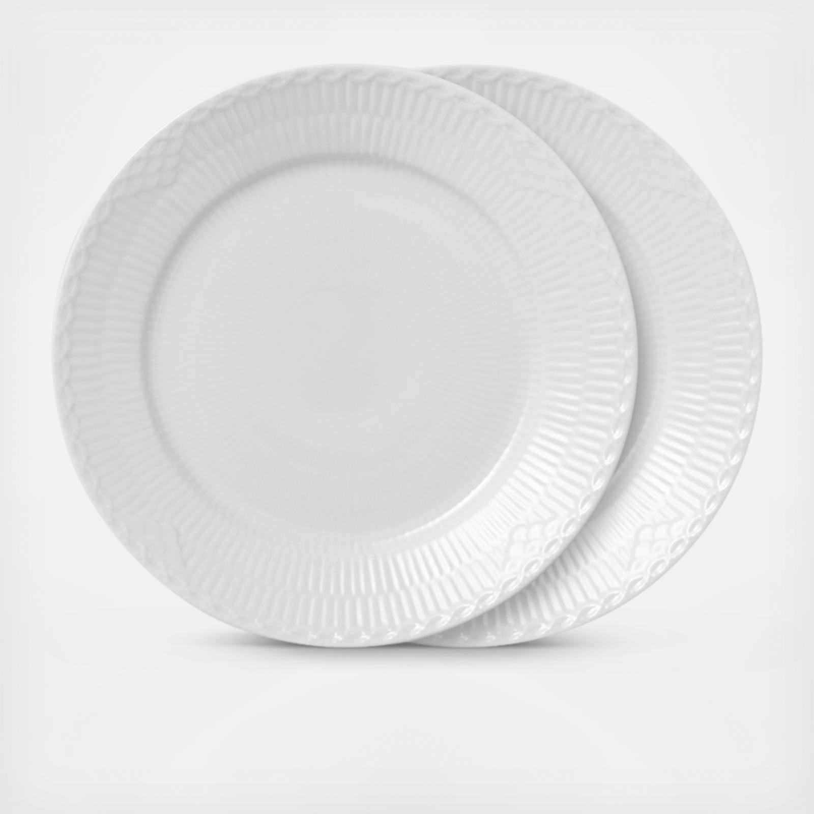 Royal Copenhagen, White Fluted Half Lace Salad Plate | Zola