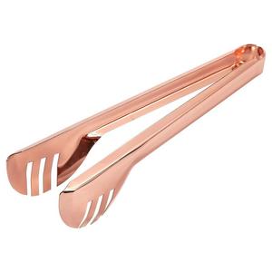 Juvale - Salad Tongs - Stainless Steel Serving Tongs, Copper-Coated Metal Server Tongs for Pasta, BBQ, Appetizers, Pastries, Bronze - 9.25 x 2 x 2 Inches