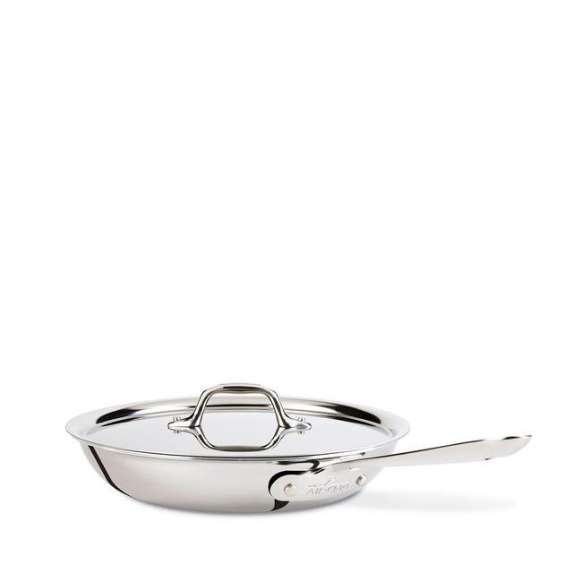 All Clad Stainless Steel 10" Fry Pan with Lid