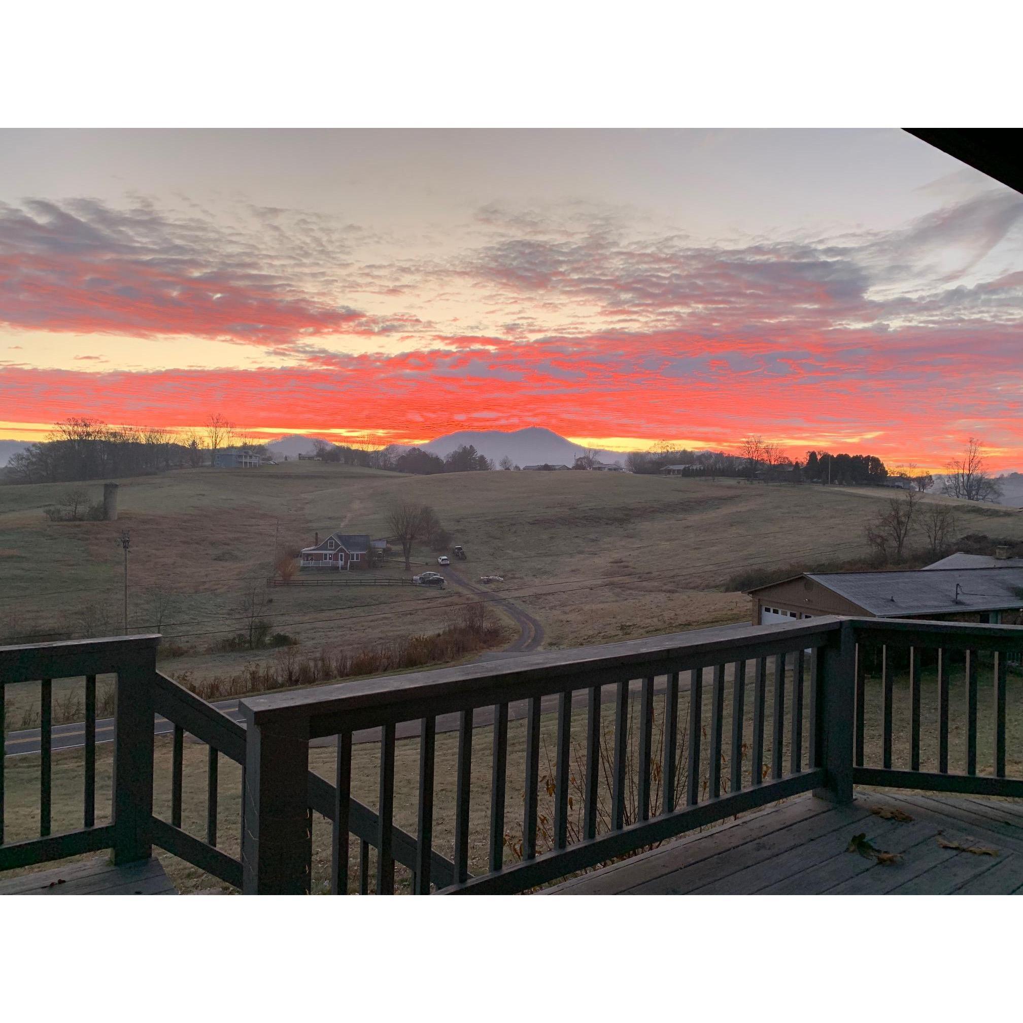 One of the many gorgeous sunrises/sunsets we are able to witness