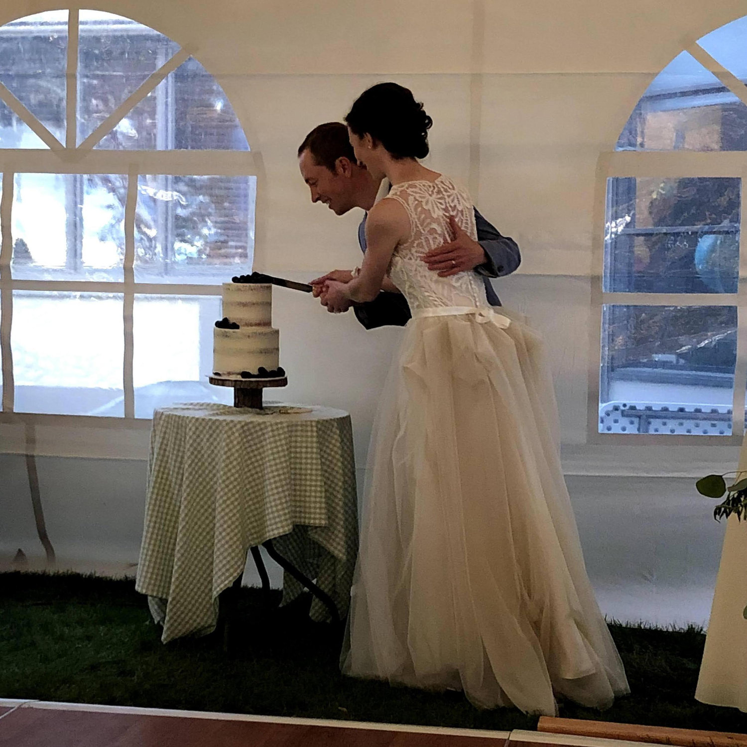 Cutting the cake