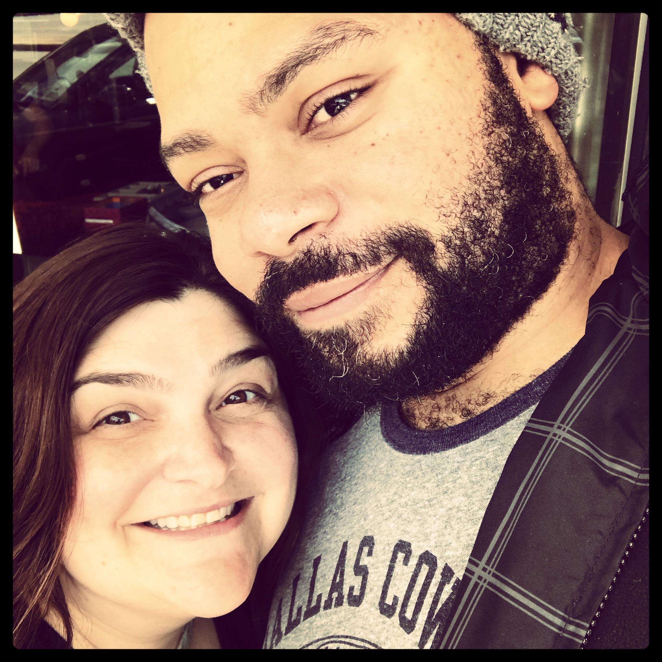 Our first photo together. :-)