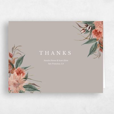 Greige, Grey Wedding Thank You - Monahan Landscape