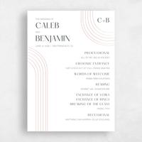 White Wedding Program - Goodwin