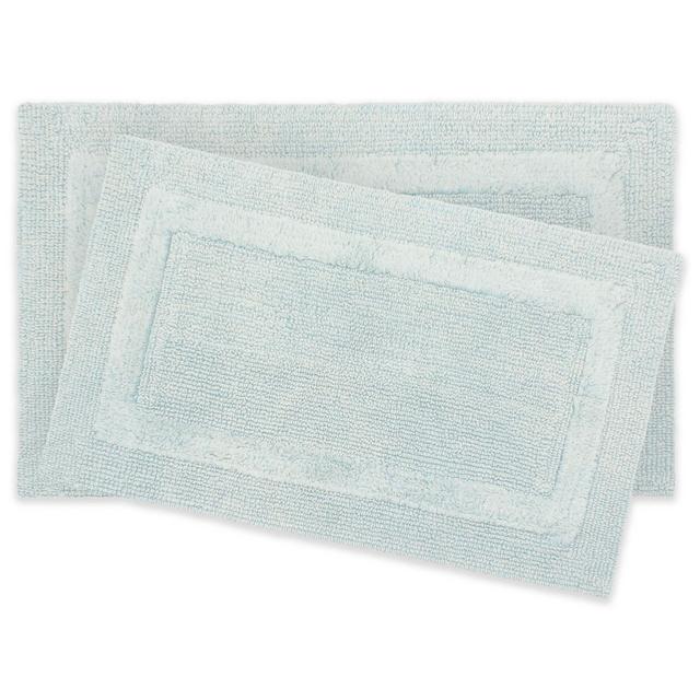 Stonewash 2-Piece Bath Rug Set in Light Blue