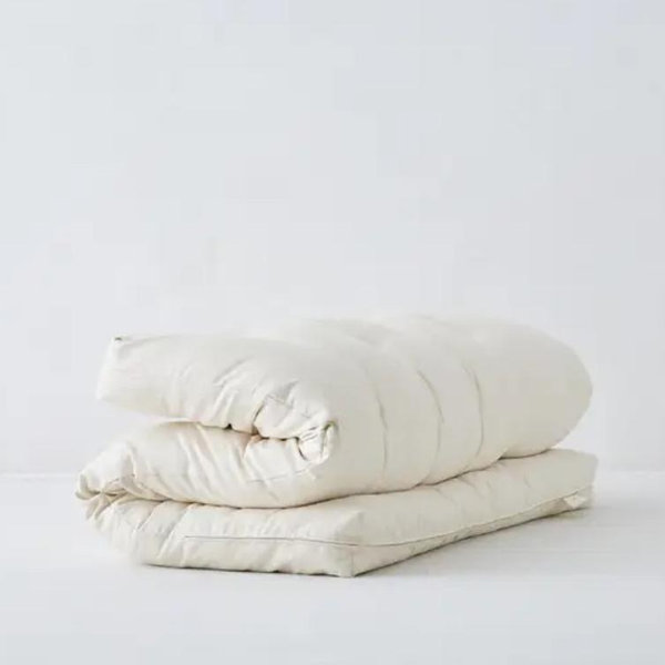Natural Wool & Organic Cotton Shiki Futon Bed - Shikibuton Japanese Futon Mattress - 3 or 5 Inch - Soft