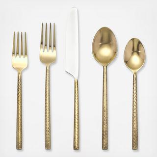 Indira Savita Hammered 20-Piece Flatware Set, Service for 4