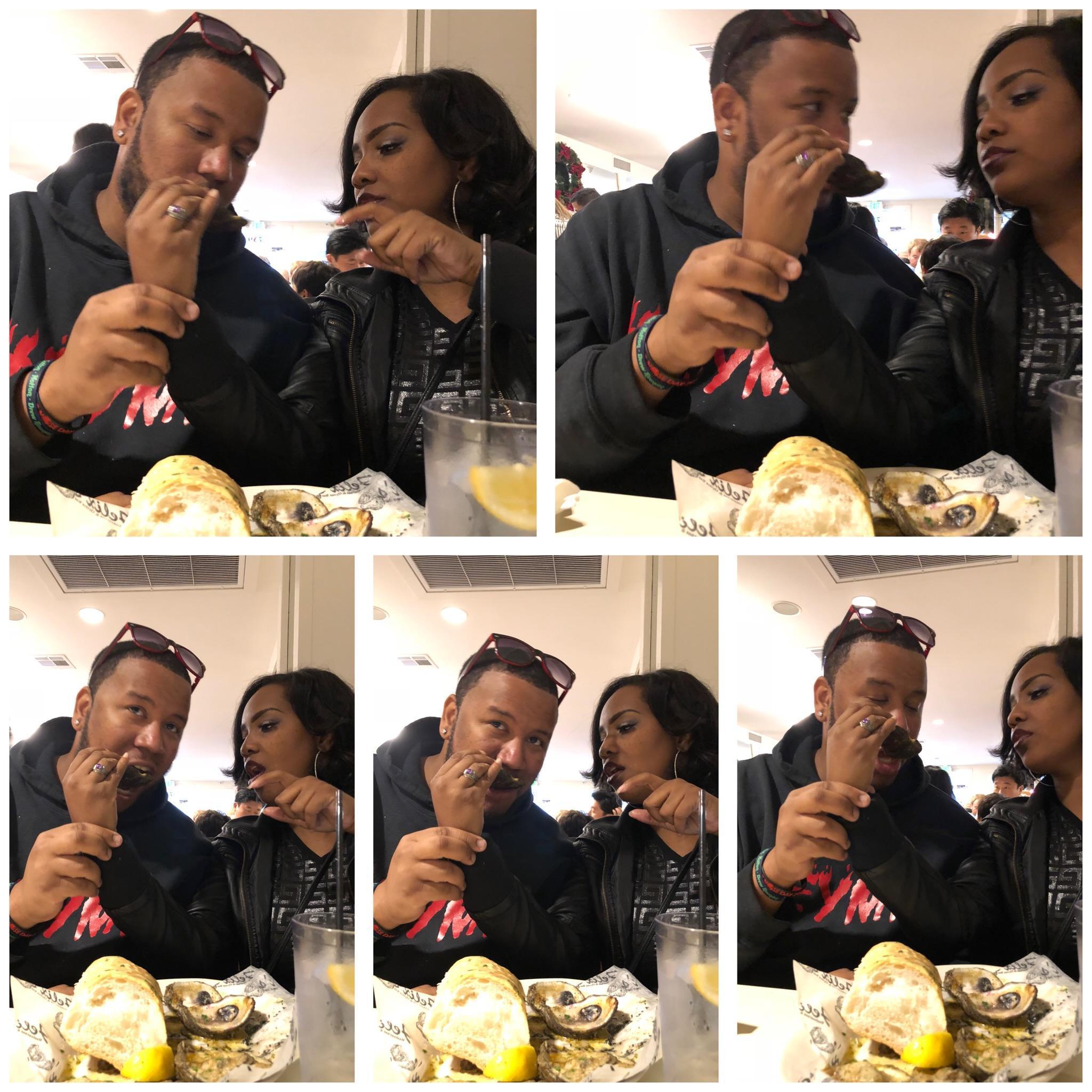 feeding him oysters lol