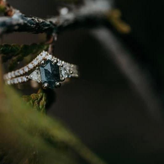 The engagement ring.