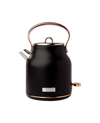 Haden Heritage 1.7 L- 7 Cup Stainless Steel Electric Kettle with Auto Shut-Off and Boil-Dry Protection - 75041