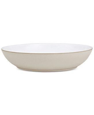 Natural Canvas Stoneware Pasta Bowl