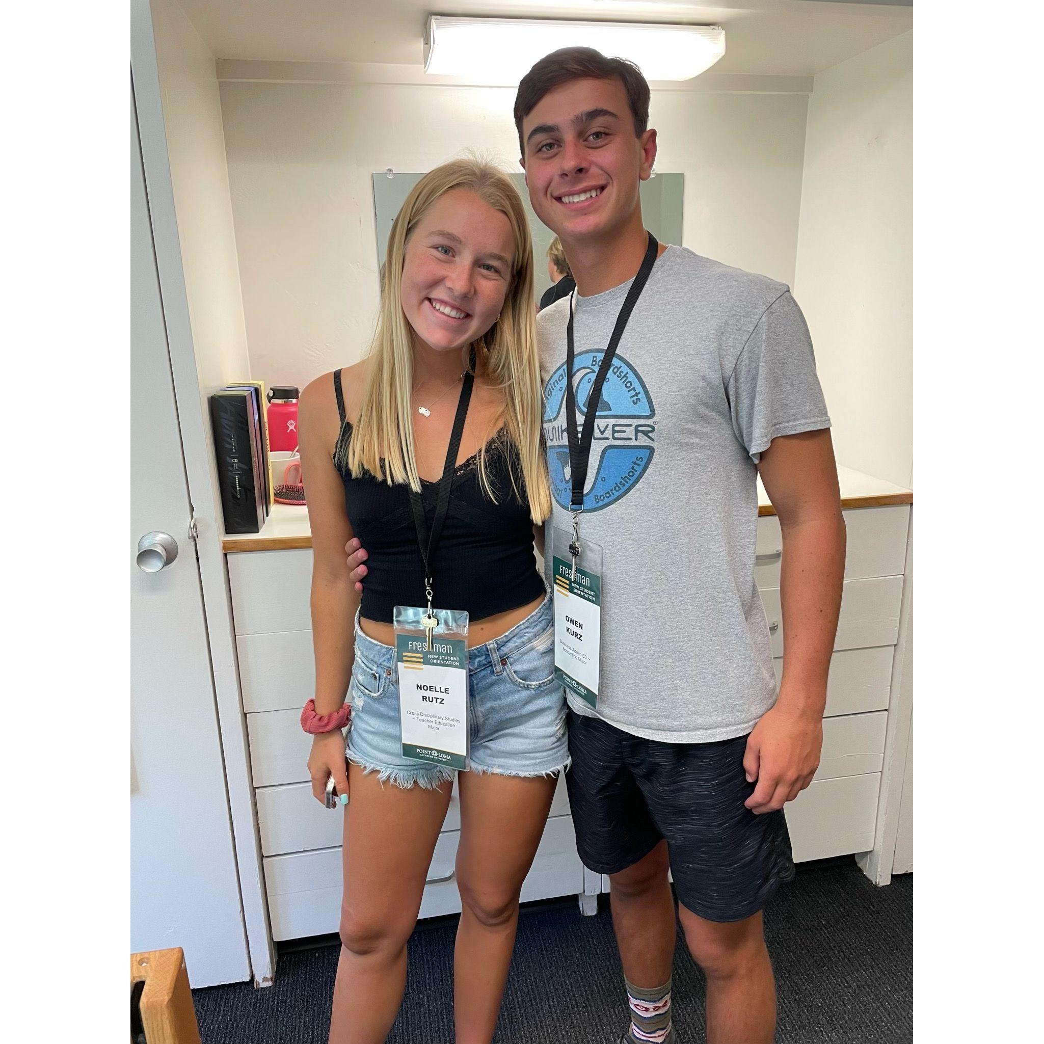 moving into our freshman dorm rooms