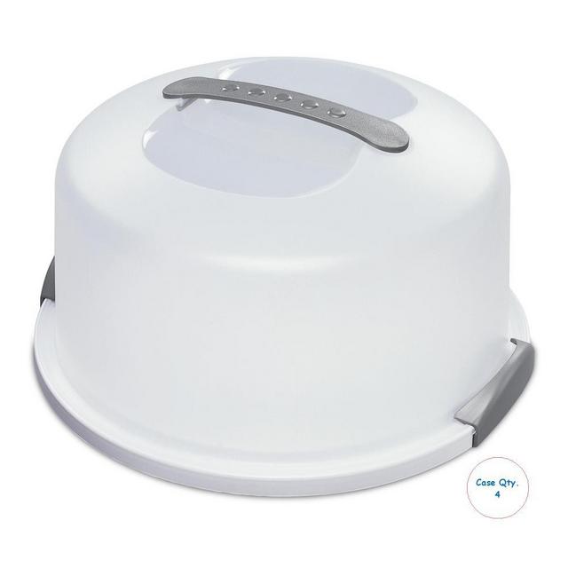 Sterilite Cake Server in White