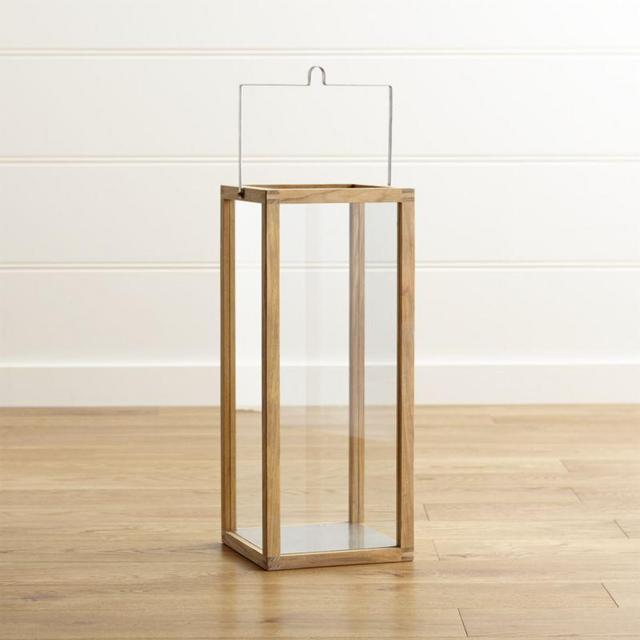 Crosby Large Teak Wood Lantern