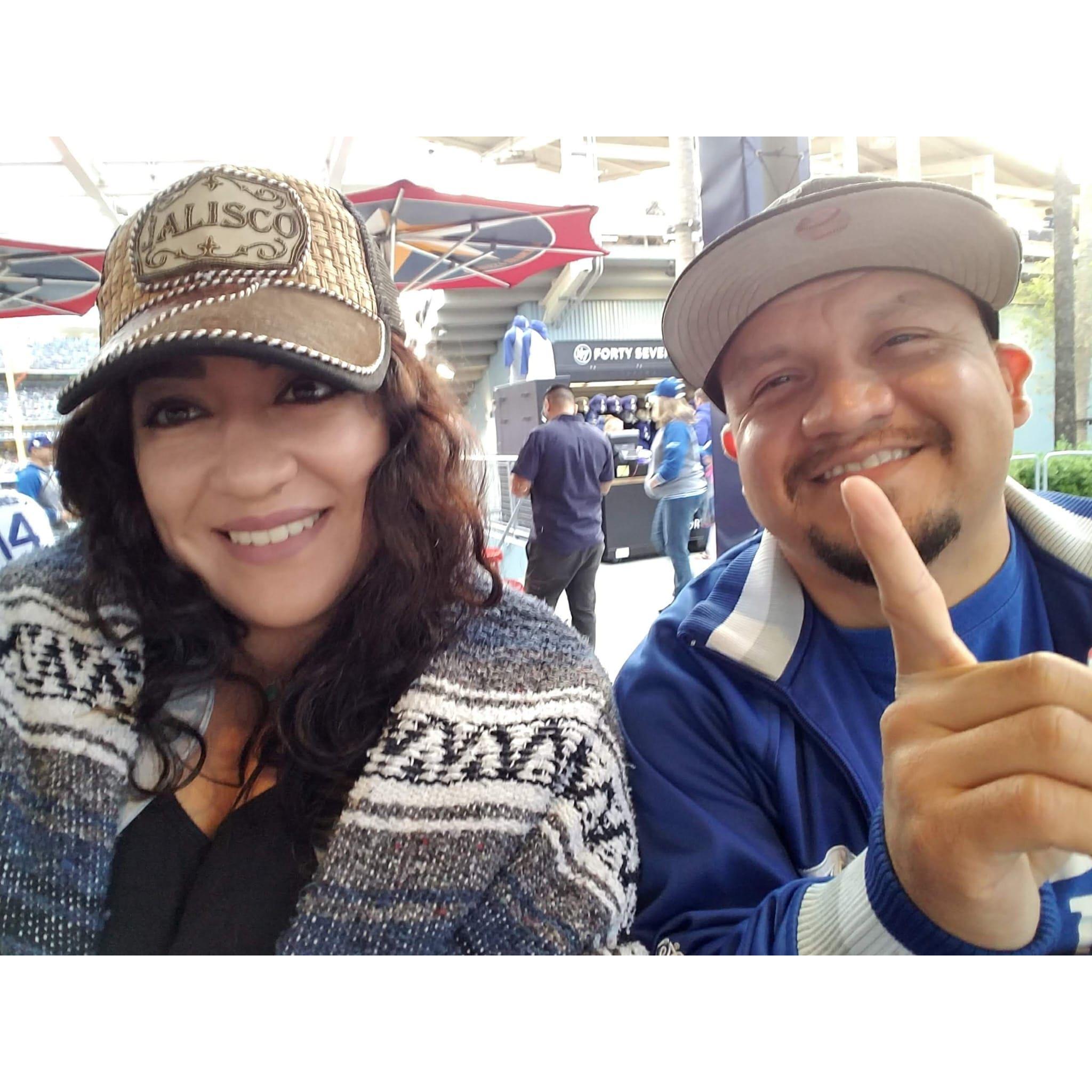 Dodger game, Dodger Stadium, LA, CA