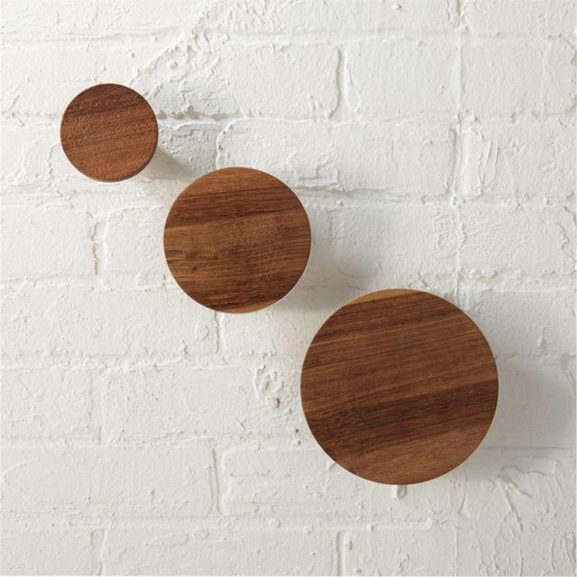 set of 3 dot coat hooks
