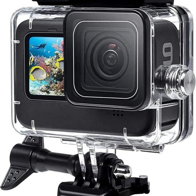 Waterproof Case for Go Pro Hero12 Black/Hero11 Black/Hero10 Black/Hero9 Black,60M/196Ft Waterproof Diving Underwater Protection Case for Hero12/11/10/9 Black Action Camera (Hero Black 12/11/10/9)