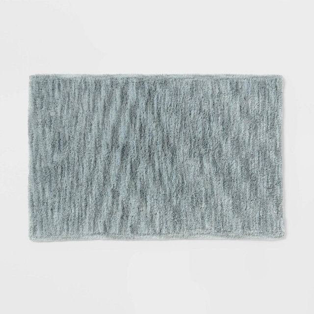 20"x30" Luxe Space Dye Bath Rug Slate Gray - Threshold™