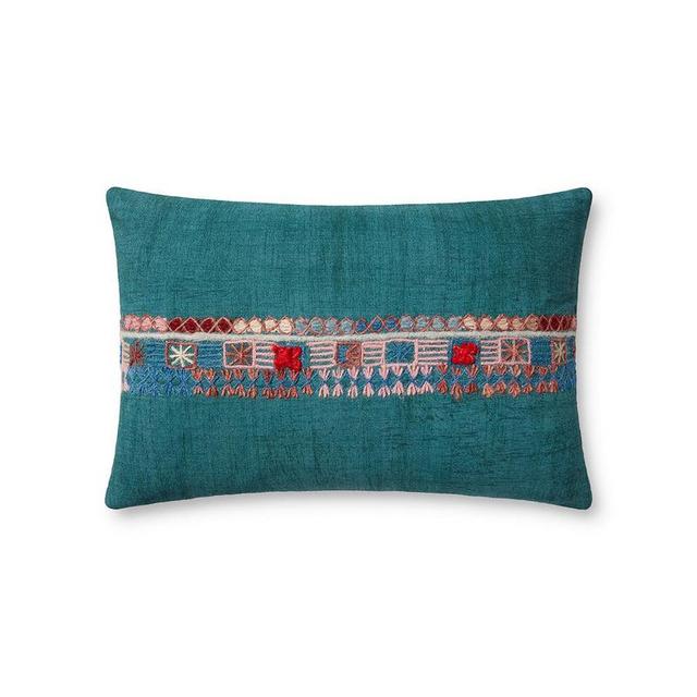 Teal Campo Pillow by Justina Blakeney® X Loloi