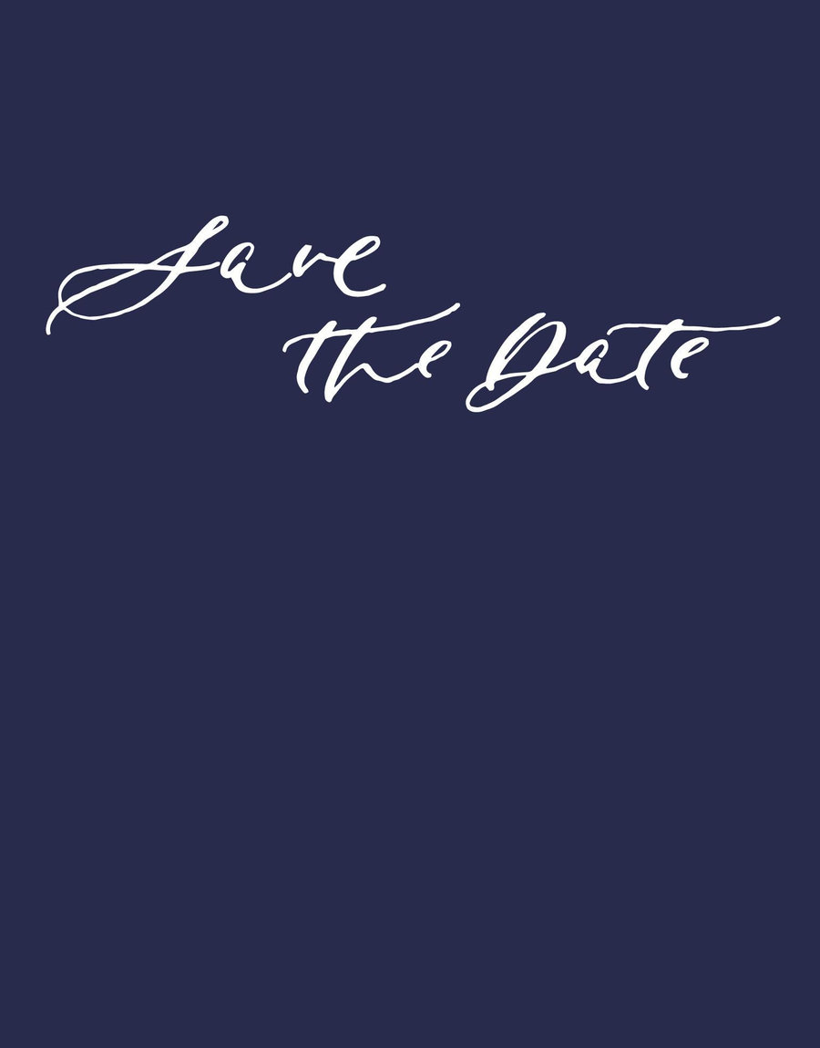 Dover Type | Navy | Zola Save The Dates