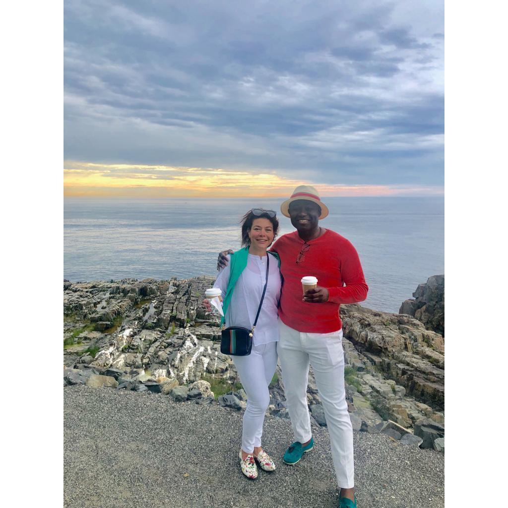 Morning Cliff walk in Maine