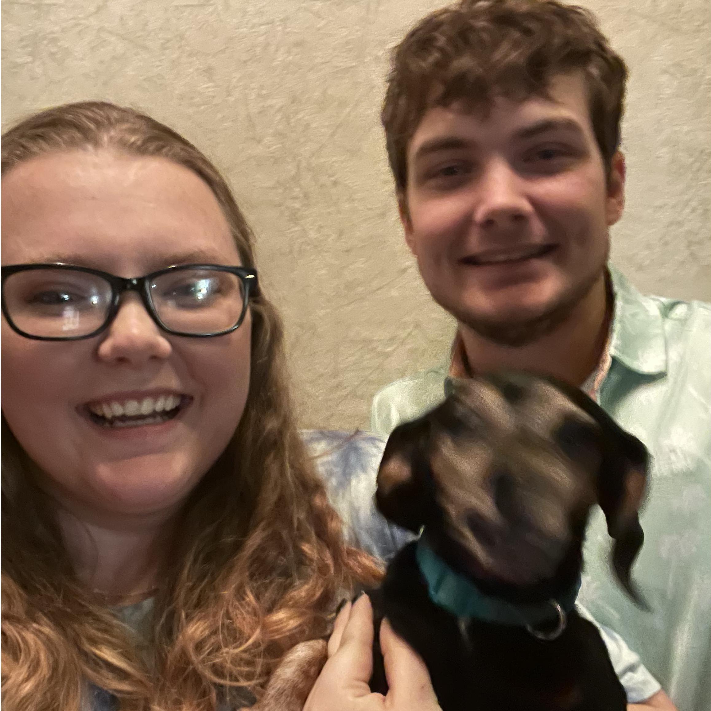 First picture of 2022, Archie did NOT cooperate.