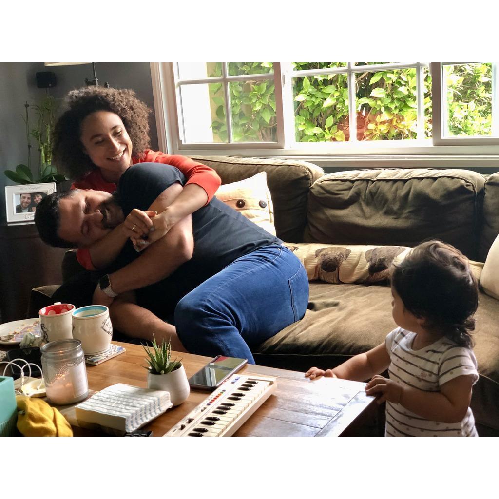 Hanging out with our 3-year-old friend Yara!