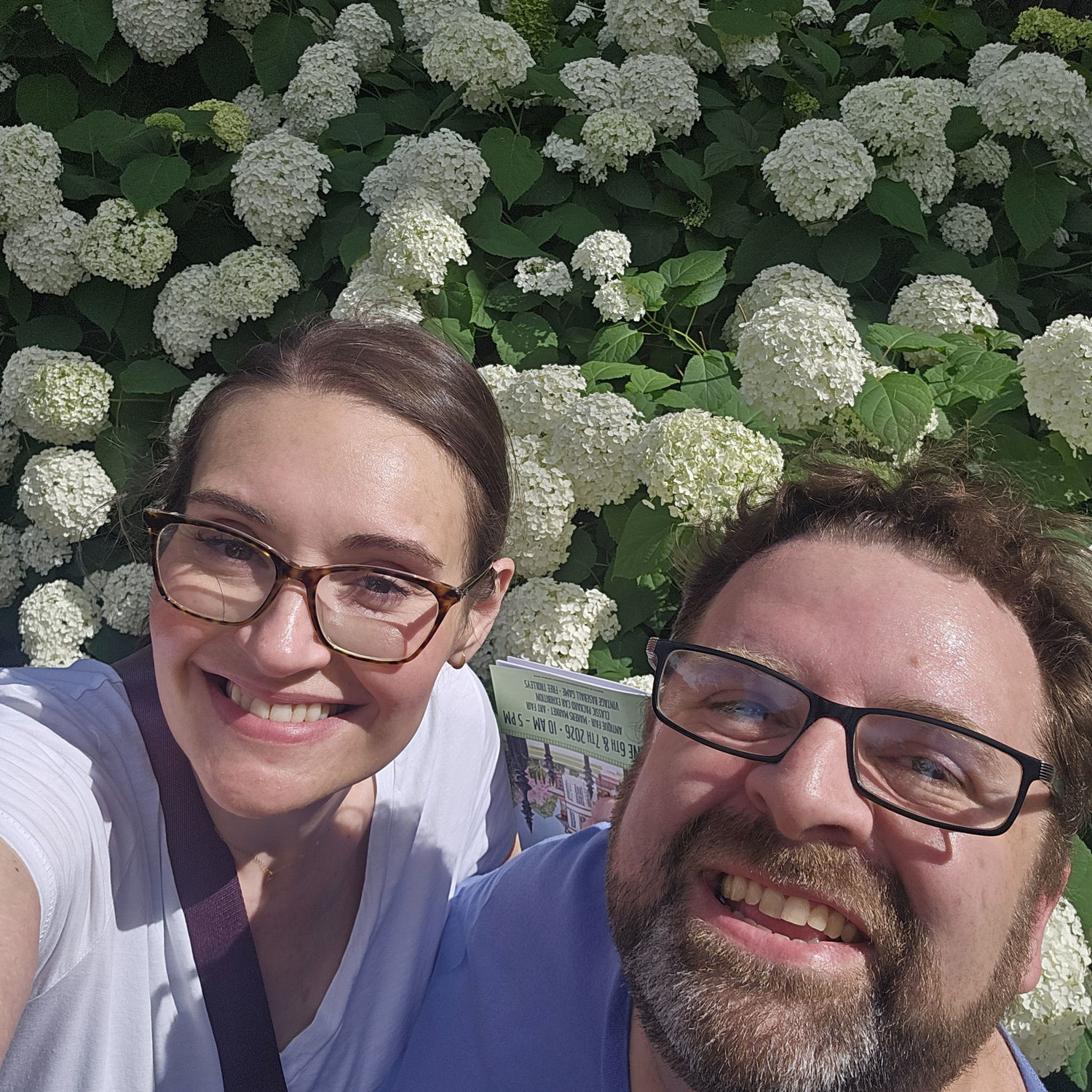 Amongst hydrangeas in St Louis